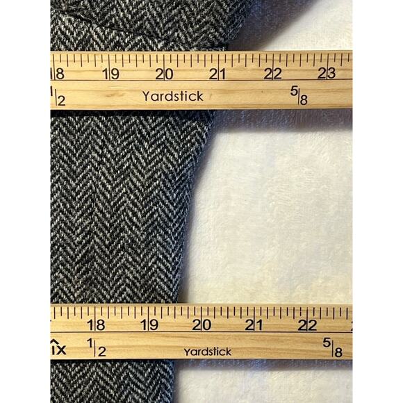 Harris Tweed Jos A Bank 40R Black Gray Herringbone Blazer Sport Coat Jacket - Picture 12 of 16